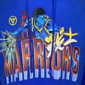 NBA Golden State Warriors Arch Hoodie Hypland Blue Large Sweatshirt Streetwear
